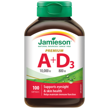 JAMIESON Vitamíny A+D 10000/800IU Premium cps.100