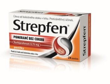 Strepfen Pomeranč bez cukru 8.75mg pas.24ks