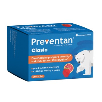 Preventan Clasic s příchutí maliny a grepu tbl.90