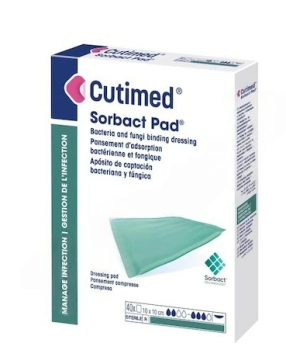 Cutimed Sorbact Pad antimikr.komprese 10x10cm 40ks
