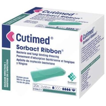 Cutimed Sorbact Ribbon antim.kr.příze 2cmx50cm20ks
