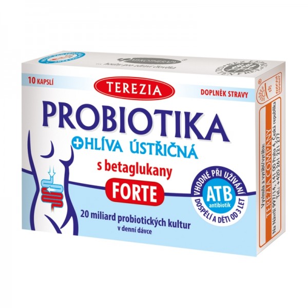 TEREZIA Probiotika+Hl.ústř.s betagluk.FORTE cps.10