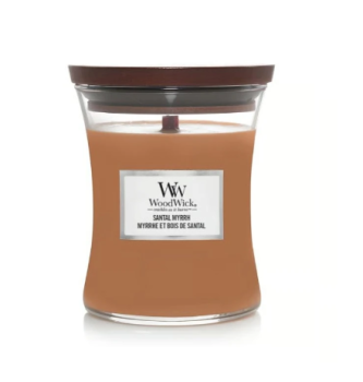 WoodWick Santal Myrrh vonná svíčka 275g