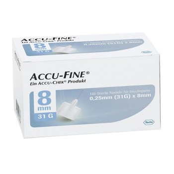 Accu-Fine jehly do inzulínového pera 31Gx8mm 100ks