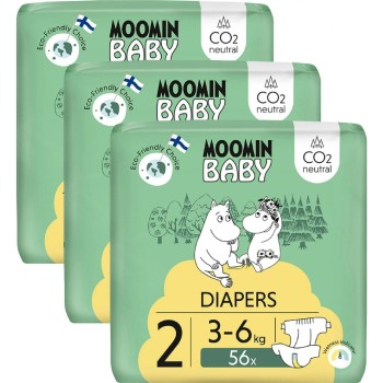 Moomin Baby 2 Newborn 3-6kg eko plenky 3x56ks