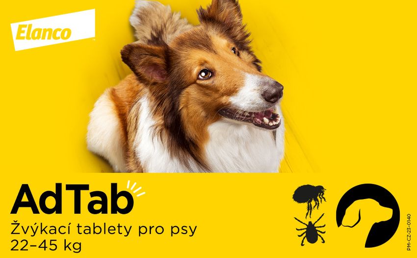 AdTab 900 mg žvýkací tablety pro psy o hmotnosti 22–45 kg . Foto 3