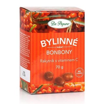 Dr.Popov Bonbony Rakytník s vitaminem C 70g