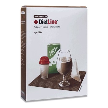 DietLine Protein 20 Koktejl Čoko 3 sáčky