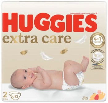 HUGGIES extra care 2 3-6kg 82ks