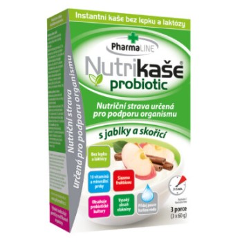 Nutrikaše probiotic s jablky a skořicí 180g 3x60g