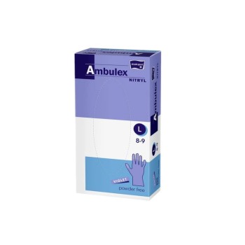 Ambulex Nitryl rukavice nepudrové violet L 100ks