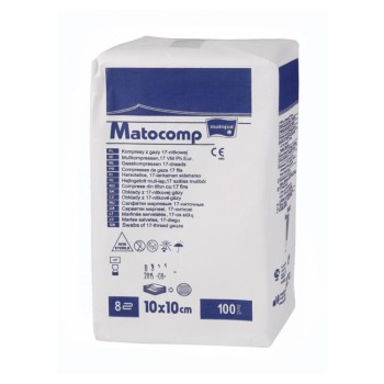 Matocomp komprese z gázy 10x10cm 100ks