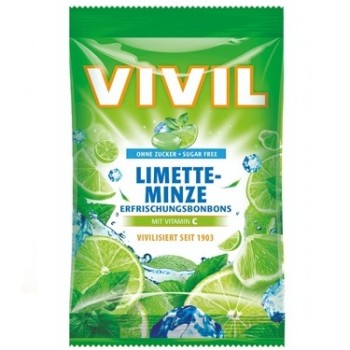 Vivil Limetka - Peprmint + Vitamin C bez cukru 80g