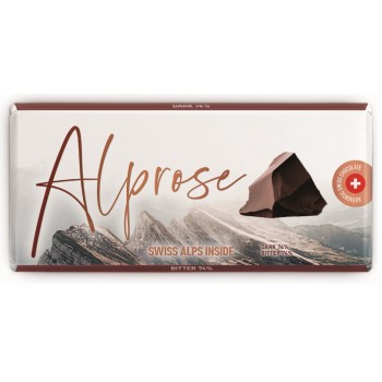 Čokoláda Alprose hořká 74% kakaa 300g