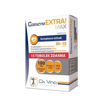 Coenzym EXTRA! Max 100mg DaVinci 30tob + 15tob ZDARMA