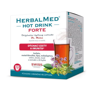 HERBALMED HotDrink Forte Dr.Weiss s kofein.12sáčků