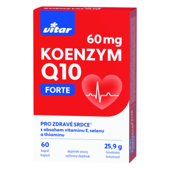 Vitar Koenzym Q10 60mg+Se+vit.E+thiamin cps.60