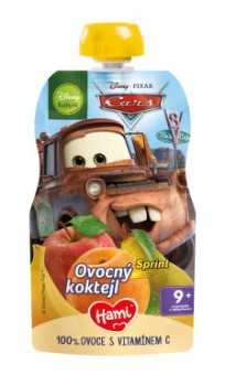 Hami Disney Cars ovocný koktejl kapsička 110g 9M+