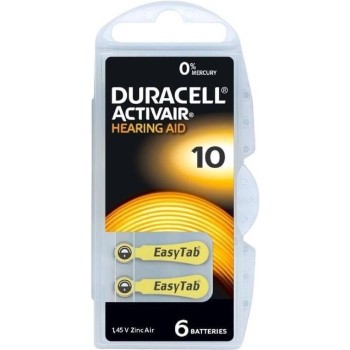 Duracell DA10 EasyTab baterie do naslouchadel 6ks