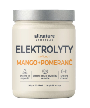 Allnature Sportlab Elektrolyty mango+pomeranč 295g
