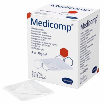 Kompres Medicomp ster.5x5 cm 25x2ks