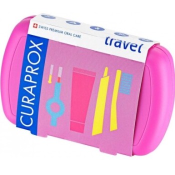 CURAPROX Travel set cestovní sada růžová