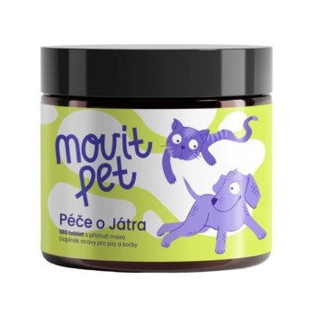 MOVit PET Péče o Játra s příchutí masa tbl.100