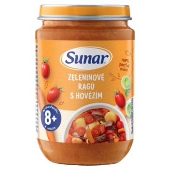 Sunar příkrm Zelenin.ragú s hověz.od ukon.8m+ 190g