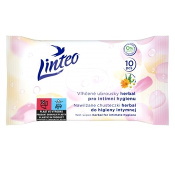 Linteo Vlhčené ubrousky intimní herbal 10ks