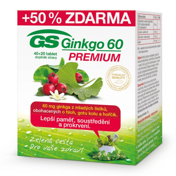 GS Ginkgo 60 Premium tbl.40+20