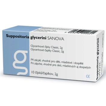 SUPP.GLYCERINI SANOVA Glycer.čípky Classic 2g 10ks