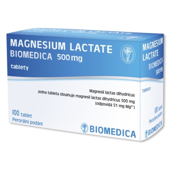 Magnesium lactate Biomedic.500mg tbl.nob.100x500mg