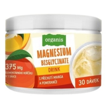 Organis Magnesium Bisgl.Drink mango a pomer.102g