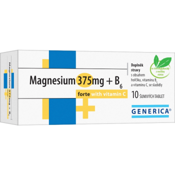 Magnesium 375mg+B6 forte Generica+Vit.C eff.tbl.10