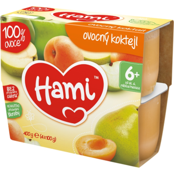 Hami 100% ov. ovocný koktejl 4x100g 6M