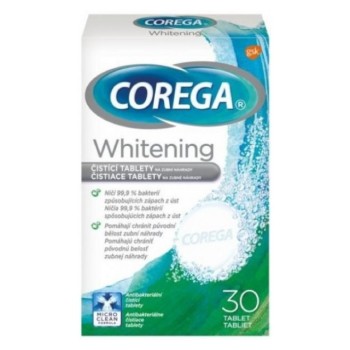 Corega whitening čisticí tablety 30ks