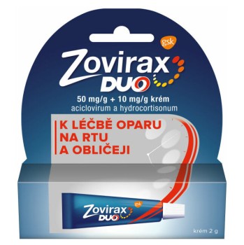 Zovirax duo 50mg/g+10mg/g krém crm 1x2g II CZ