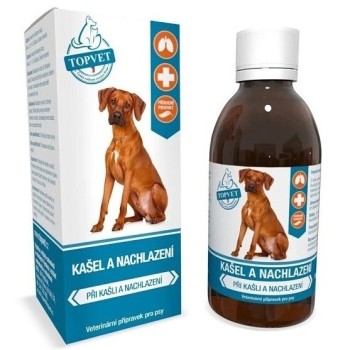 Topvet Kašel a nachlazení 200ml veterinární přípravek pro psy