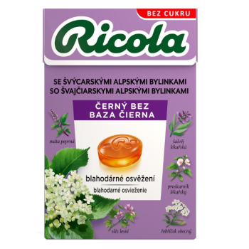 RICOLA Černý bez bez cukru 40g