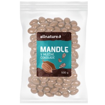 Allnature Mandle v mléčné čokoládě 500g