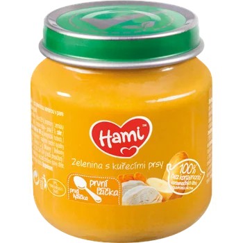 Hami Zelenina s kuřecími prsy první lžička 125 g, 4M+