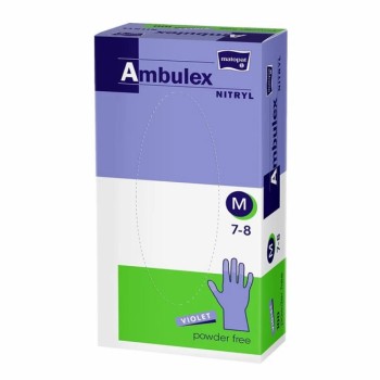 Ambulex Nitryl rukavice nepudrové violet M 100ks