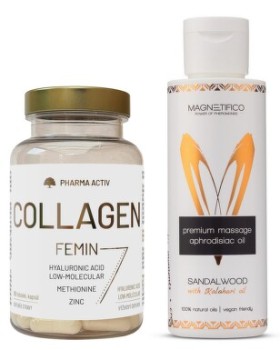 Collagen Femin 90 tobolek+Masážní olej Sandalwood 100 ml