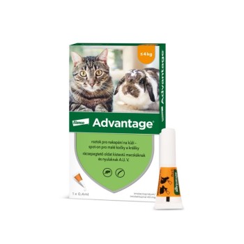 Advantage 40mg malé kočky+králíci spot-on 4x0.4ml