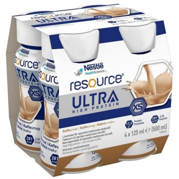 Resource Ultra High Protein Káva porperorální roztok 4x125ml