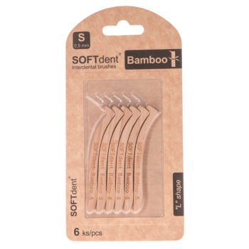 SOFTdent Bamboo mezizubní kartáček S 0,5 mm 6 ks