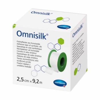 Náplast Omnisilk bílé hedvábí 2.5cmx9.2m/1ks