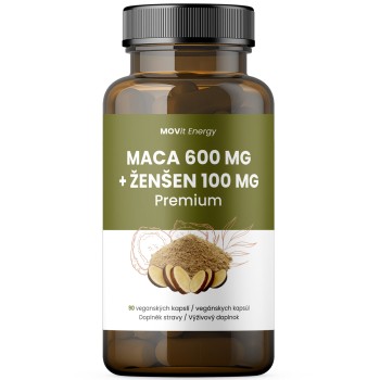 MOVit Maca 600mg + Ženšen 100mg Premium 90cps