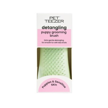Pet Teezer detangling puppy grooming brush mint