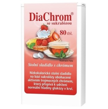 DiaChrom se sukralózou tbl.80 nízkokalor.sladidlo